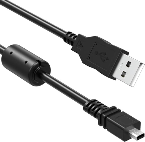 Zosvoses I-USB7 Cable de datos USB para cámara digital compatible con cámaras Pentax Optio K100D, K10D, K110D, M 30, E80, L20, L50, MX, P70, P80, Optio 33WR, Optio 43WR (150 centímetros)