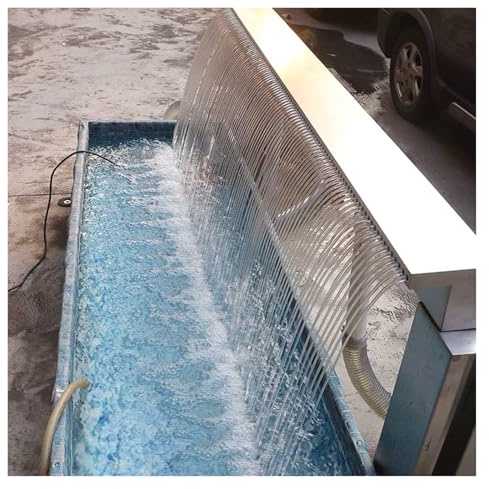 Cascate per piscine in acciaio inox, montaggio a parete, per piscine interrate e decorazioni da giardino