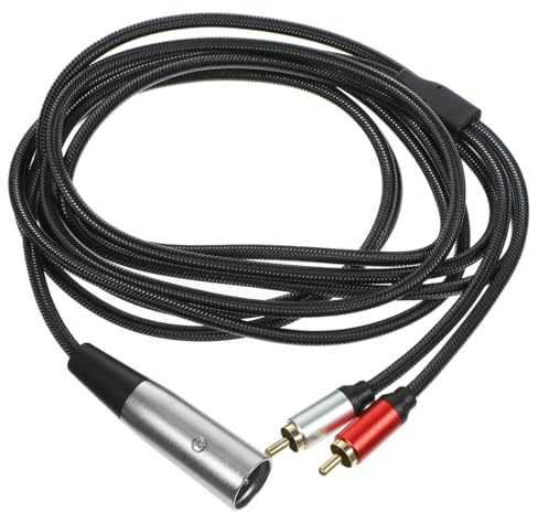 DECORNIJIA Xlr to Rca Audio Adapter Cable Male to Dual Rca Female Converter for Microphone Mixer Speaker Sound Transmission