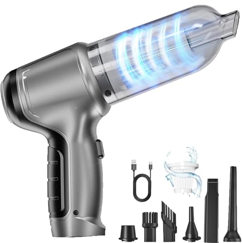WYRIAZA Aspirapolvere Auto, Mini Aspirapolvere Portatile Piccolo USB Aspirabriciole Senza Fili Potente Aspiratore Auto Potente Senza Fili, Progettato per Piccoli Angoli come Auto Scrivanie e Tastiere
