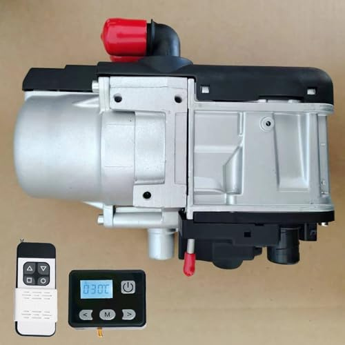 12v 5kw Diesel Varmvattenberedare, Fjärrkontroll Vattenvärmare Set, Varmvattenberedare För Husbil Husbil Båt Lastbil Släpvagn Vattenuppvärmning Verktyg, Parkeringsvärmare(Size:12V,Color:svart)