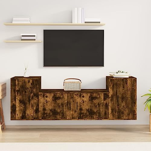 Générique Ensemble de Meubles TV 3 pcs Chêne fumé Bois d'ingénierie,Meubles, Meubles TV,3188515