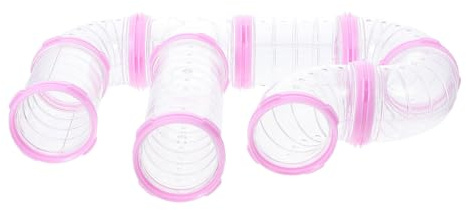 TEHAUX Set 8 Pezzi Tubi per Criceti e Porcellini D’india, Tunnel Labirinto in Plastica Resistente per Gabbia Esterna Fai da Te, Accessori Modulari per Piccoli Animali Domestici