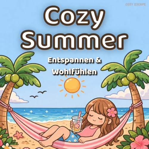 Cozy Escape: Sommer Malbuch für Erwachsene: Entspannende und niedliche Ausmalbilder mit gemütlichen Urlaubsszenen, Strandmomenten und ruhigen Sommervibes (Cozy malbuch, Band 1)