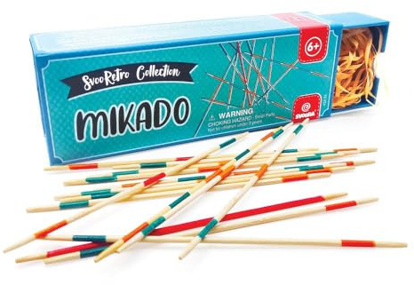 Svoora Retro Mikado-spel - klassisk träleksak från 6 år