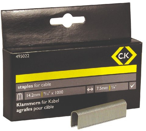 C.K,495022,Klammern AA8für Tacker,halbrund, 7,5 x14 mm