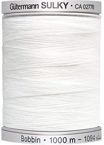 Gütermann Sulky Bobbin 1000m 1001, Weiß