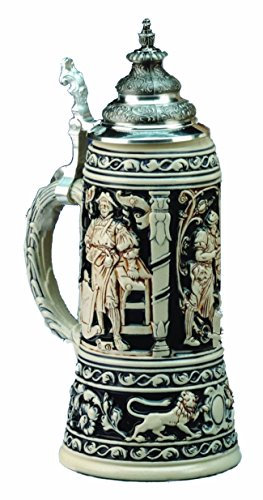 KING Jarra de cerveza alemana de las profesiones medievales, jarra suntuosa, réplica de 1895, jarra 1,5 litros, Limitaet 2002
