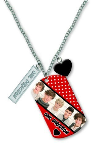 TAG NECKLACE - One Direction Dog Tag Anhänger, Silber, 16 inches, Unisex, Frauen-Schmuck, One Direction Fans, weiblich