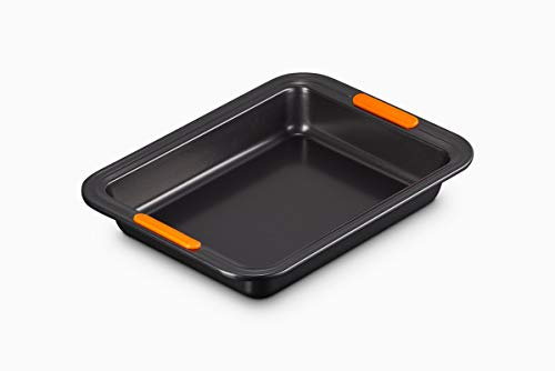 Le Creuset Non-Stick Carbon Steel Bakeware Rectangular Cake Tin, 28 cm, Black, 46079280010000