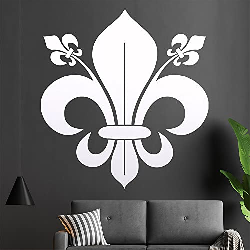 französische Lilie Wandtattoo in 6 Größen - Wandaufkleber Wall Sticker - Dekoration, Küche, Wohnzimmer, Schlafzimmer, Badezimmer