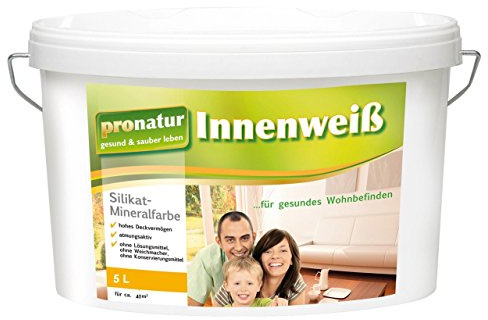 pronatur Innenweiss 5l Silikat-Mineralfarbe Silikatfarbe für Innen