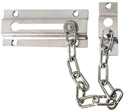 WOLFPACK LINEA PROFESIONAL - Cadena Seguridad Puerta Plateada (Blister 1 Pieza)