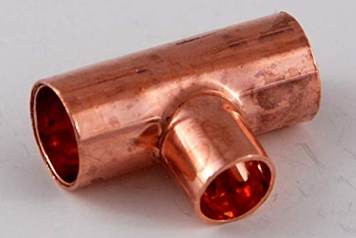 2x Kupferfitting Reduzier-T-Stück 08-06-08 mm 5130 Lötfitting copper fitting CU