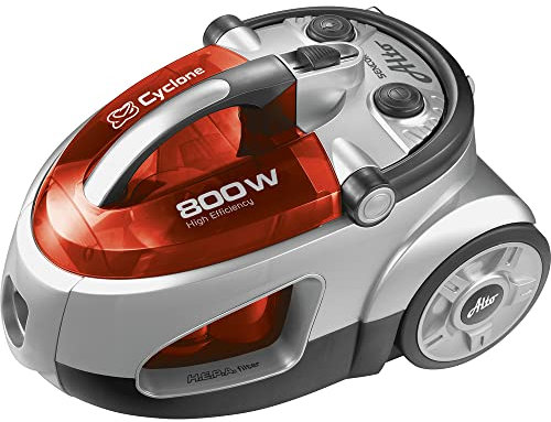 Sencor SVC 730RD - Aspirador sin bolsa, 800 W, 76 dB, sistema ciclónico, filtro HEPA