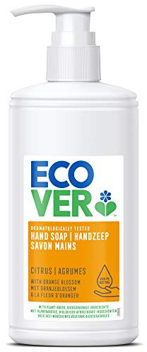 Ecover Hand Wash, Hand Soap, Gentle Hand Cleansing, Fresh Citrus & Orange Blossom Scent, Pack of 1, 1 x 250ml