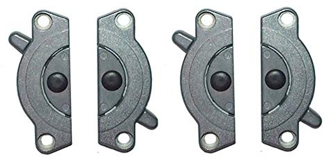 Gedotec Möbelverbinder Metall Tischplatten-Verbinder SET zum Anschrauben TACO K4 | Arbeitsplatten-Verbinder Stahl verzinkt | Spannverschluss zum Schrauben | 2 Set - Tischverbinder zweiteilig für Möbel