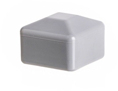 EMFA Zaunpfahlkappe 70x70 mm 5 Stück Grau Pfostenkappe quadratisch Zaunpfostenkappen Zaunabdeckung Kunststoff Deckel Zaunkappen 7x7 cm