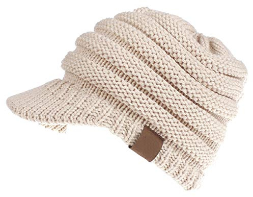 Altartar Damen Gestrickt verdicken Hut Mit Zöpfen Loch Loop Strickschal Mädchen Strickmütze Wintermütze