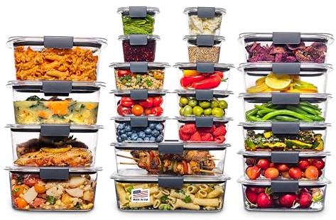 Rubbermaid 2108389 Brilliance Storage 44-Piece Plastic Lids | BPA Free, Leak Proof Food Container, Clear