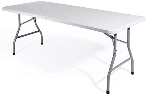 Totò Piccinni Tavolo KATIA VALIGETTA Salvaspazio da Giardino Pieghevole per PIC-Nic Buffet da Cucina Campeggio Casa Catering (Tavolo 180x75x74)