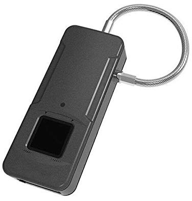 Candado Bluetooth con bloqueo por huella dactilar, batería recargable por USB, capacidad para 15 huellas dactilares, bolsa de deporte, bolsos de mano, maleta pequeña, envío desde Francia (negro)