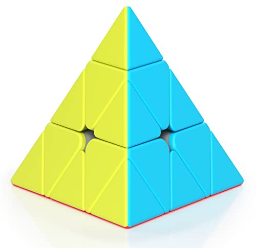 ROXENDA Cubo di Piramide, Originale Pyramid Speed Cube Pyraminx Triangolo Magic Cube, Liscio Puzzle Cubo di Velocità (Stickerless)