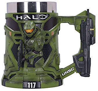 Nemesis Now Halo Master Chief Bierkrug, 15,5 cm, Grün