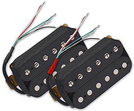 Humbucker-Tonabnehmer Für E-Gitarre, Coil-Split-Humbucker-Dual-Coill-Tonabnehmer Mit 4-Leiter-Kabel Gitarren-Tonabnehmer-Set (Color : 1 set)