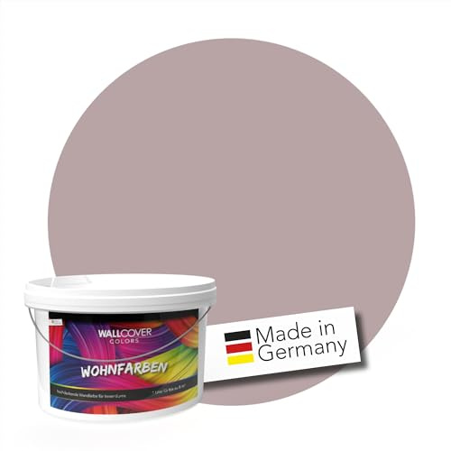 WALLCOVER hochwertige Wandfarbe für Innen | Taupe | 1L für 8m² | Hochdeckende Innenfarbe Matt (Klasse 1) | Profi Qualität aus Deutschland