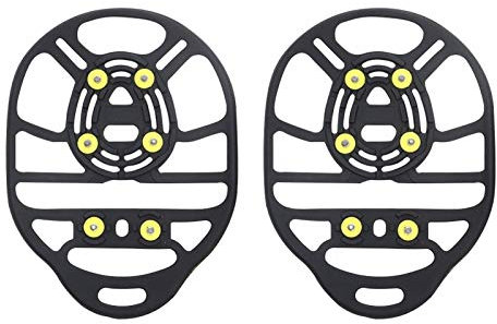 Spikes für Schuhe Winter,Schuhspikes 1 Paar 6 Zähne Gummi Anti-Rutsch Eisschuhe Spike Grips Cleats Outdoor Klettern Eising Schnee Schnee über Schuhe Deckt Steigeisen