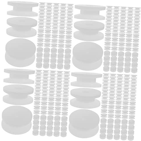 UPKOCH 400pezzi Pulley Wheel Foro Mini Puleggia Plastica per Modelli DIY e Riparazioni di Aeromobili Comoda e Leggera per Educazione Scientifica e Laboratori