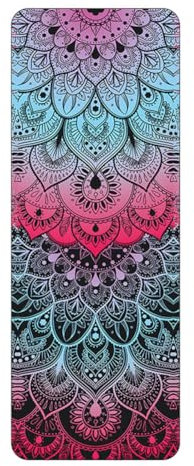 FANSU Tragbare Reise Mandala Yogamatte 1mm Dick Faltbare Gymnastikmatte, Weich Leicht Übungen Trainingsmatte für Pilates,Yoga, Bikram, Stretching (J,183cmx68cm)