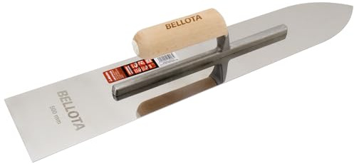 Bellota 5866-500 - Llana de Nivelación de Acero Inoxidable con Mango de Madera, Longitud de 500 mm