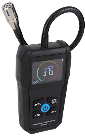 Cercafughe Gas, Rilevatore Portatile di Metano, Sniffer di Gas Combustibile, Display LCD, Usi Multipli, Ampia Applicazione, Sonda Flessibile per Impianti Domestici, Hotel,
