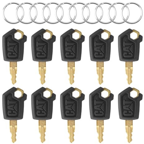 HENGBIRD 10 chiavi di accensione 5P8500, chiavi universali per macchine da costruzione, per macchine pesanti/bulldozer Caterpillar (CAT), attrezzature pesanti, interruttore di accensione chiave, set