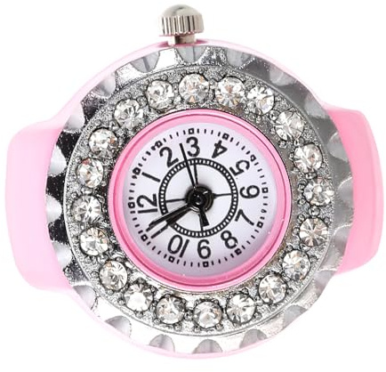 VALICLUD Ringuhr, verstellbare Ringe für Herren, Fingeruhren für Damen, modische Uhren für Damen, Herren, Ringe, Uhr, Anhänger, Ringe für Herren, Mini-Dekor, Herrenuhren, glänzender Fingerring, Glas,