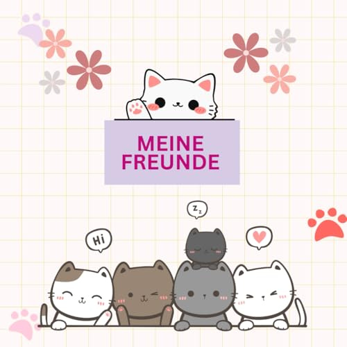 Freundebuch für den Kindergarten - süße Katzen - Kindergartenfreundebuch Katzen Edition - ab 3 Jahren 3-5 Jahre