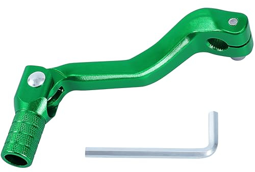 Tunejoy Levier de Vitesses de Moto Selecteur de Vitesse Pliant en Aluminium pour Motocross ATV Pit Bike Motocross 4 Stroke 50cc 70cc 90cc 119x52mm Vert