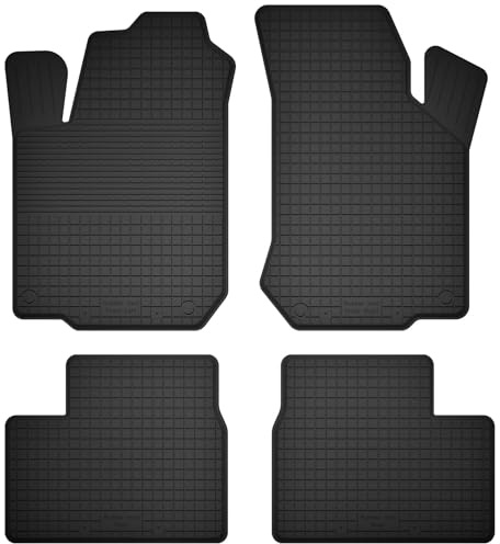 Wielganizator Gummimatten passend für Opel Corsa C (2000-2006) Schrägheck | 4-teiliges Set | bessere Passform als universelle Matten | Schwarz