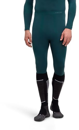FALKE herr Baslager Underdel Warm 3/4 M Ti funktionellt garn snabbtorkande 1 del, Grön Holly 7385, S