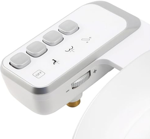 Petyoung Bidet Aufsatz für Toilette, Bidet Toilette WC, Nicht Elektrisch Bidet Toilettenaufsatz mit Einziehbare Selbstreinigende Doppeldüsen, Front- und Heckreinigung, Wasserdruck Einstellbar