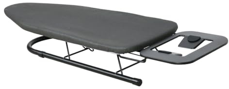 Efforias Table top Ironing Board, Small-Foldable Design, Non-Slip Folding Legs, 100% Cotton Cover with Foam Layer, Steam Iron Rest, Lightweight, Space Limited Places, 76 x 30cm