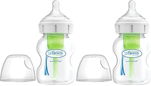 Dr. Brown'S Options +, Biberón de Boca Ancha, 150 ml, Transparente (Paquete de 2)
