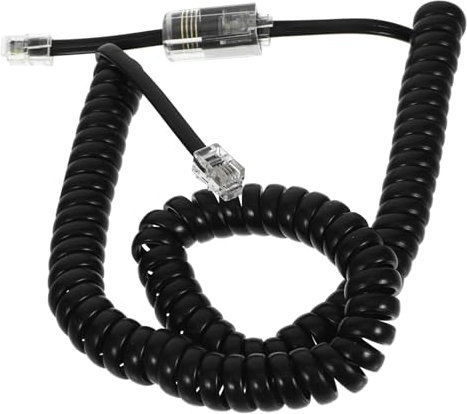 CHICAMPERA Filo Telefonico Cavo Per Linee Fisse Connettore Rotante e Districante Per Cavi Nero Resistente Cavo Retrattile Fino Metri
