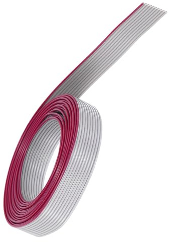 Unifizz 26AWG 10 Pin IDC Flat Ribbon Cable, 1.27mm Pitch 2m Length Jumper Wire for PC, LED Display, DIY Electronics