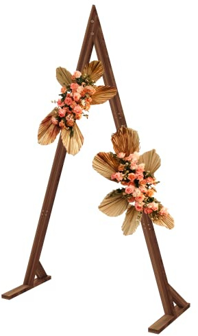 unho Hochzeit Deko Bogen Rosenbögen Traubogen Luftballon Ständer, Holz Gartenbogen Tüll Hochzeitsbogen Heimdekoration Gartenrasen Rosenbogen Hintergrundständer Garten Decoration für Hochzeit