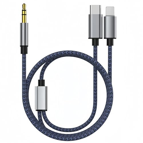 YCTech Aux Cable for iPhone & Samsung in Car, 3.5mm Jack Audio Cable Adapter for Music for iPhone 17 16 15 14 13 12 Pro Max Galaxy S25 S24 S23 S22, Compatible with Car Stereo, Headphones & Speakers