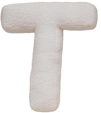 GUAKK Plüsch-Buchstabenkissen, niedliches Dekokissen für Kinderzimmer, weiches Plüsch-Alphabet-Kissen für Sofa, Bett, Boden und Auto-Dekoration, bezaubernde Zimmer-Couch, dekorative Kissen (t)