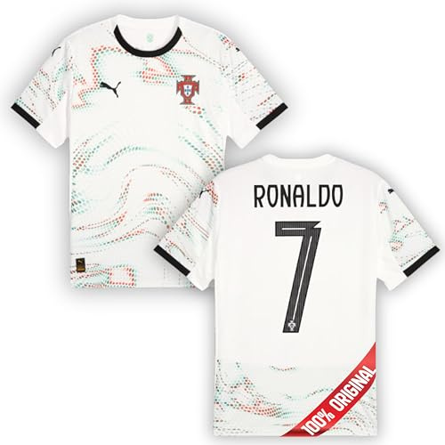 PUMA Original FPF Portugal Trikot Herren [Away 2025] Offizielles FPF Portugal Trikot [Spieler oder Personalisiert] Fussball Sportbekleidung Sport Tshirts Herren Fußball Shirt Männer